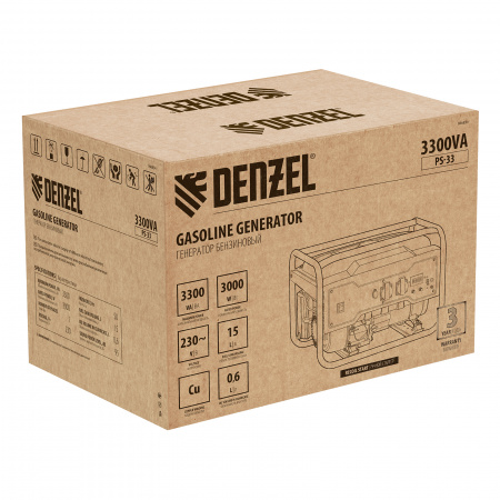 Бензиновый генератор DENZEL PS 33