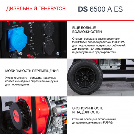 Дизельный генератор Fubag DS 6500 A ES